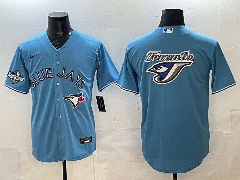 Men 2025 Toronto Blue Jays Blank Light Blue Game Nike MLB Jersey style 012